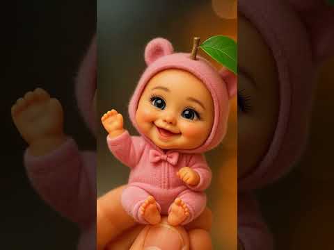 Brainrot babys sit on the hand