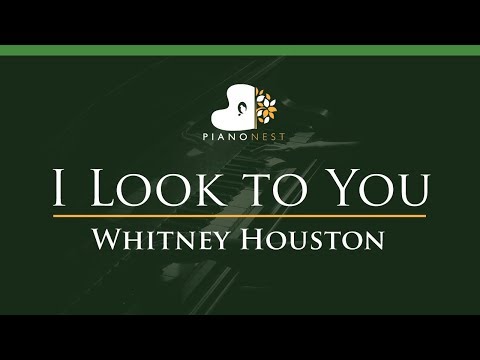 Whitney Houston – I Look to You – LOWER Key (Piano Karaoke Instrumental)