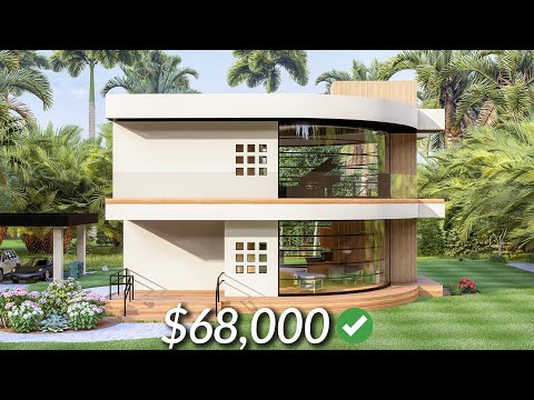 (12x12 Meters) Modern BIG House Design | ONLY 2 Bedrooms | Full House Tour