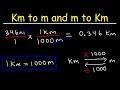 Converting Between Kilometers and Meters