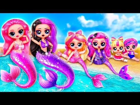Irmãs Fofinha e Rockeira Estão Crescendo! DIYs de Sereia e Artesanatos LOL OMG