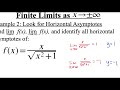 Finite Limits and Horizontal Asymptotes Quiz