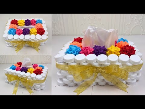 Ide Kreatif || Sulap Bahan Bekas Menjadi Sangat Cantik || Tempat Tisu || bottle cup idea #recycle