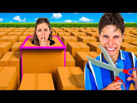 GIOCHIAMO A NASCONDINO NELLE SCATOLE DI CARTONE CHALLENGE CON TUTTI I NOSTRI AMICI!📦