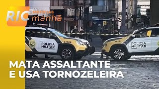 Mulher que matou assaltante no Largo da Ordem usará tornozeleira eletrônica, em Curitiba