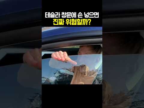테슬라 창문에 손 넣으면 진짜 위험할까?