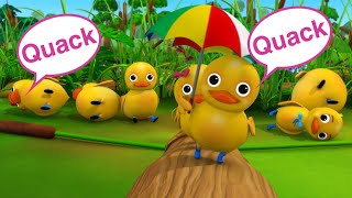 🌿 Six Little Ducks Go Quack, Quack, Quack! | Fun by the Pond! | Fun Baby Songs | Classic Baby Songs