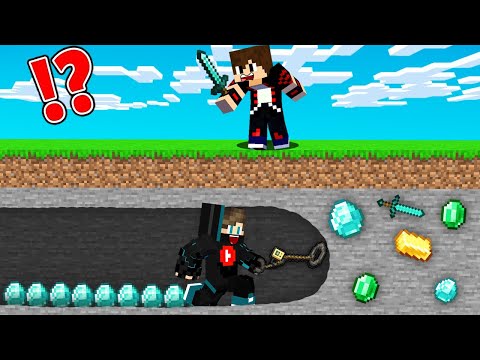 ماين كرافت : صياد ضد الفريسة النسخة القديمة ولكن عندي جهاز كشف الدايموند !!؟ 😱🔥