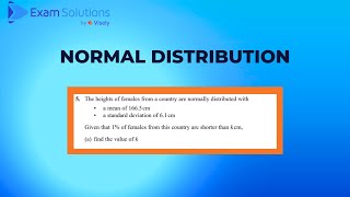 A level Edexcel 2021 November Paper 3 Statistics Q5 - Normal Distribution | ExamSolutions