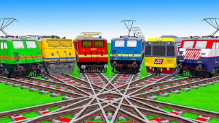 【踏切アニメ】あぶない電車【カンカン】電車 Train Climbing Pynamid 2024🚦 Fumikiri 3D Train Railroad Crossing Animation #1