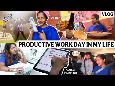 Productive Day In My Life- DIML Vlog-Hectic Work Day,Gym, Good Food, Digital Planning✨🎀🌨️