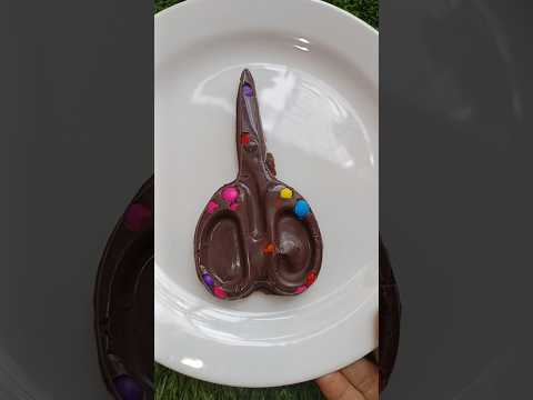 colourful chocolate Scissor  ✂️ #chocolate #youtube #ytshorts #food #yt #shortsfeed #trending