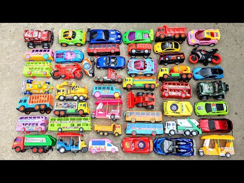 Finding 50 Plastic Vehicles For Filling My Big Box By Picking | Trucks, Cars, Buses, Bikes, Cng
