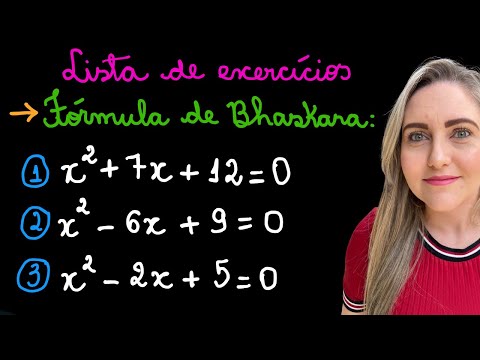 LISTA DE FÓRMULA DE BHASKARA / EQUAÇÃO DO 2º GRAU / EQUAÇÃO QUADRÁTICA. EXPLICAÇÃO BÁSICA PARA ENEM!