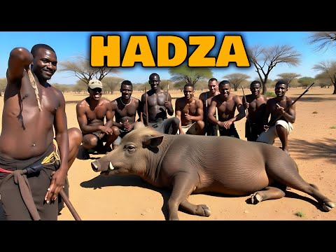 HADZA KABİLESİ İLE 1 GÜN BOYUNCA AVLANMAK ! -  YAŞAMAK İÇİN ÇİĞ BAĞIRSAK YİYORLAR - BELGESEL