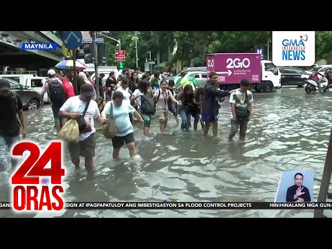 Manila City Hall at iba pang bahagi ng lungsod, binaha; maraming sasakyan at pasahero ang stranded