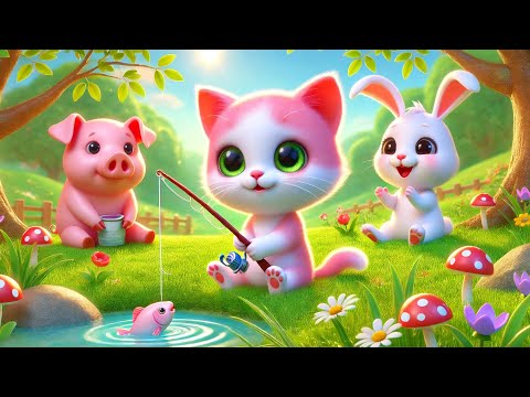 Mèo Con Đi Câu - Nhạc Thiếu Nhi 4K Chú Mèo Con - Ca Nhạc Thiếu Nhi Remix Sôi Động Hay Nhất Cho Bé