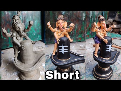 Eco Friendly Ganesha | How to make ganesha | Ganpati murti making | Bal ganesha idol making #shorts