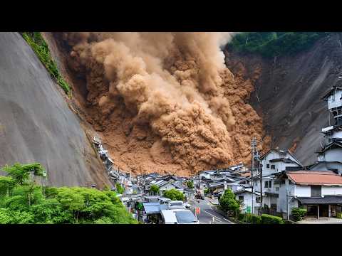 Massive Landslide Erupts in Japan: Moments Before Disaster