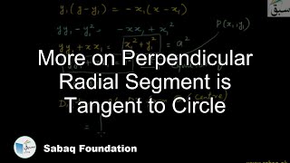 More on Perpendicular Radial Segment is Tangent to Circle