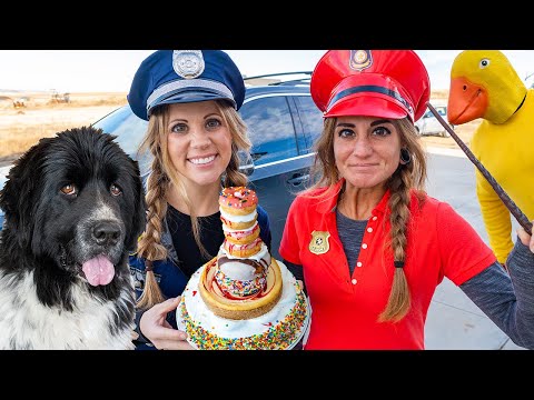 Red Cop vs Blue Cop! Puppy’s Car Ride Adventure