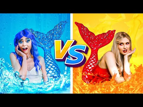 Sirena en Llamas 🔥VS Sirena Helada 🧊 ¡Cambio de Imagen Extremo por Zoom Go!