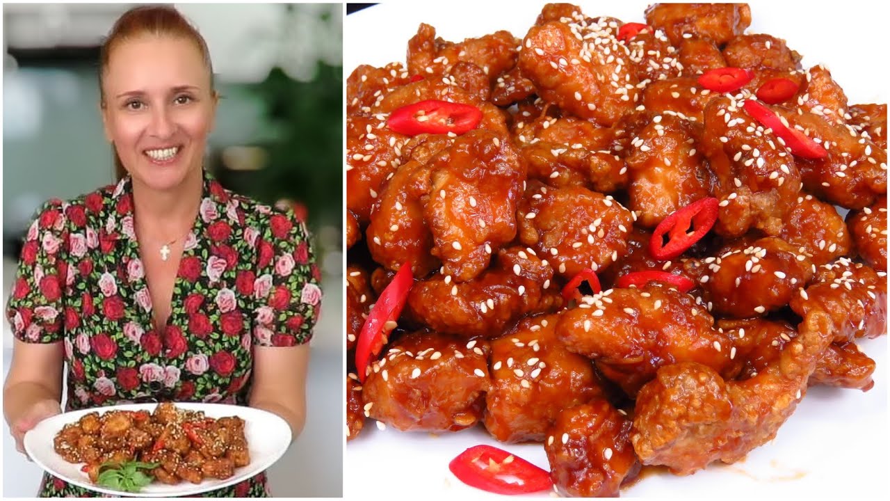 Кусочки курицы в соусе Курица по-китайски Блюдо из курицы Азиатская кухня honey chicken