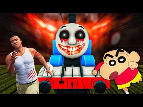 SHINCHAN and FRANKLIN found Zombie Choo Choo CHARLES TRAIN in GTA 5