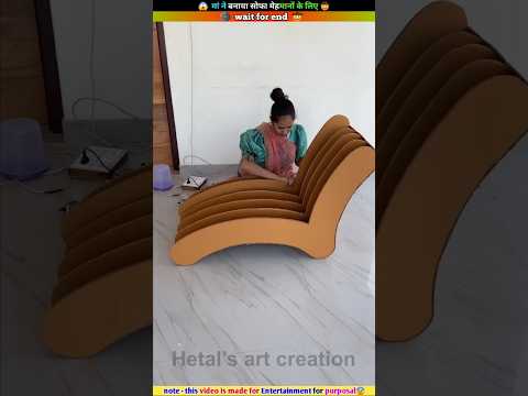 मां ने बनाया सोफा मेहमानों के लिए 😱🤠~mini wood toy/woodworking art skill Hand craft #shorts #arts
