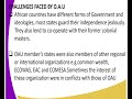 Challenges and Dynamics of African Unity
