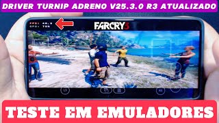 DRIVER TURNIP V25.3.0 R3 OARA ADRENO 710/720/750+ E OUTROS TESTE EM VARIOS EMULADORES!