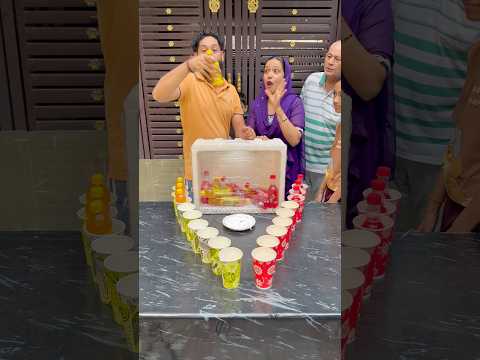 Touch The Drink Challenge, Who Will Win? #familygames #familychallenge