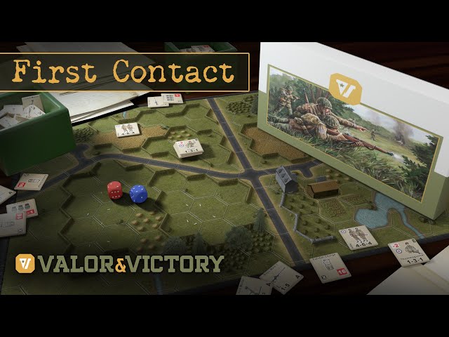 [FR] Valor & Victory - First Contact - Hexagones et jets de dés dans le bocage normand