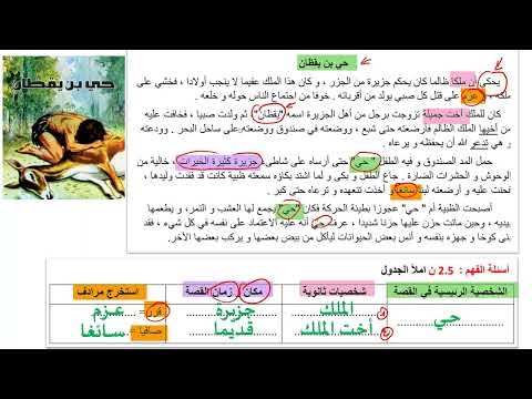 الخامسة ابتدائي - اللغة العربية : مراجعة