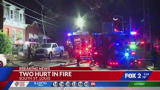 2 men critically injured in overnight fire in south St. Louis
