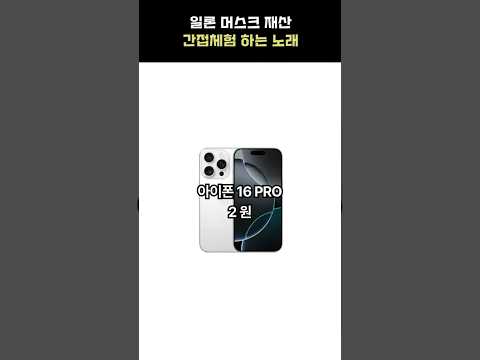 일론 머스크 재산 간접체험 하는 노래