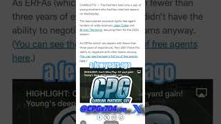 Panthers place Exclusive Rights Tenders on 2 WRs!! 😮 #panthers #carolinapanthers #keeppounding #nfl