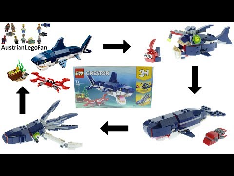 Lego Creator 31088 Deep Sea Creatures All 4 Models Speed Build