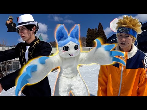 【VS無惨】雪の山から出てきたハチワレは仲間！？