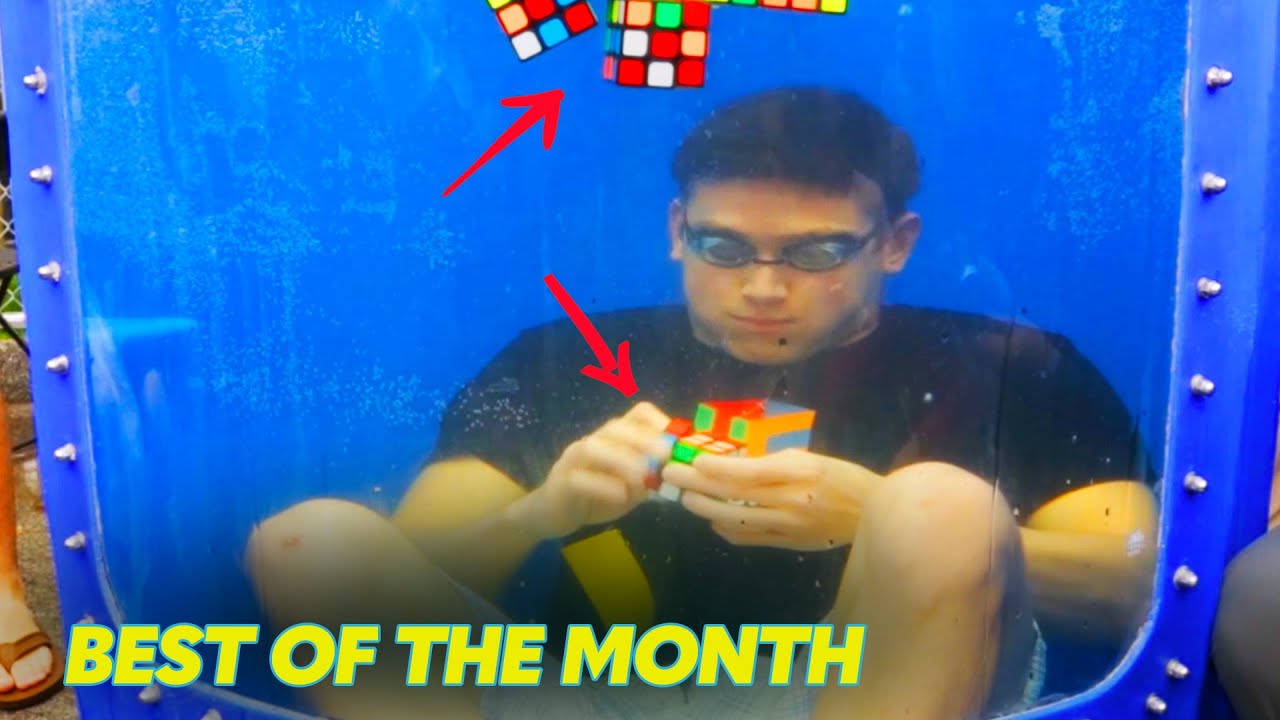 Man Solves Rubik’s Cube Underwater | Best Of August 2023