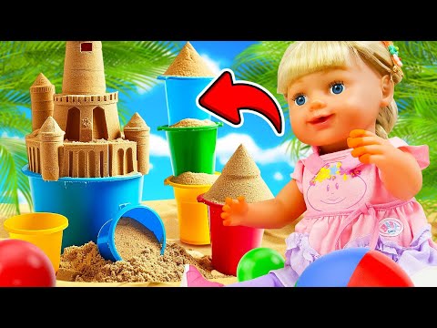 🌊🏖️ Кукла Беби Бон на пляже! Играем в песок и купаемся в море!