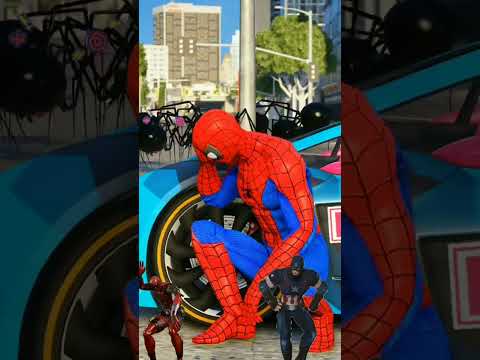 SPIDERMAN IRONMAN SAVE CAPTAIN AMERICA #spiderman #freefire #gta5 #shorts