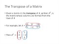 Matrix Operations and Properties