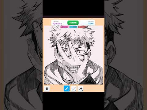 Speed Drawing Yuji Itadori Sukuna in Roblox! #art #roblox #speeddraw