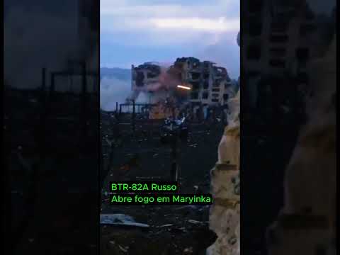 Russia's BTR-82A opens fire in the battle for Maryinka