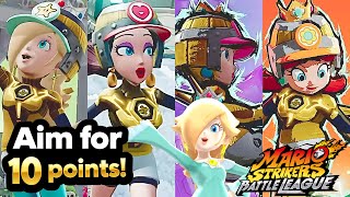 Mario Strikers Battle League Rosalina Pauline Peach and Daisy vs Team Waluigi at Urban Rooftop