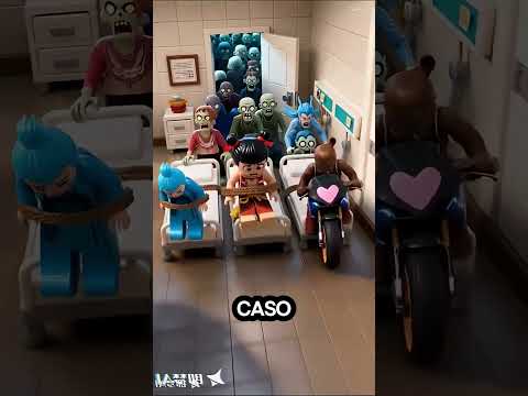 Subam nas suas bicicletas, rápido! Os zumbis estão vindo atrás de nós. #shortsvideo