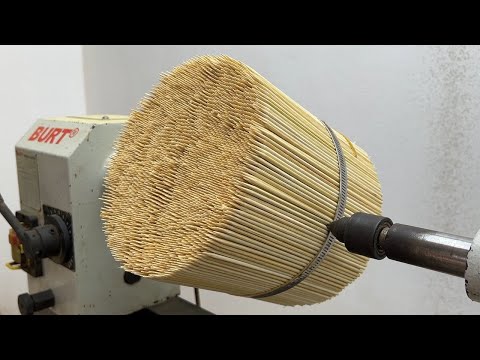 Unique Creative Idea From 1000 Bamboo Toothpicks - Amazing Work Created On Lathe