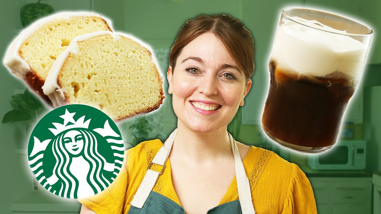 I recreated my starbucks order: salted cream cold foam cold brew and lemon loaf tasty