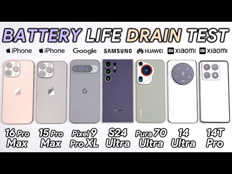 iPhone 16 Pro Max vs 15 Pro Max / Pixel 9 Pro XL / Samsung / Huawei / Xiaomi Battery Life DRAIN Test